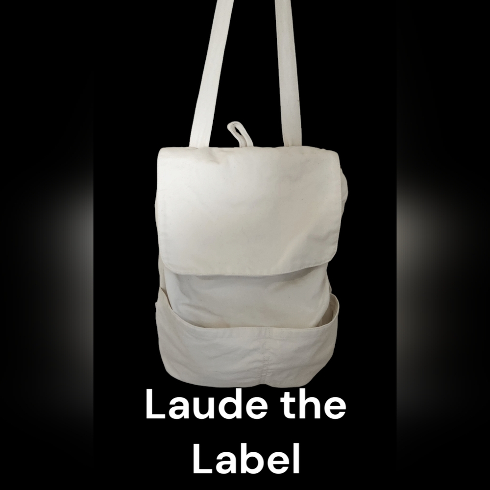 Laude The Label Cotton Off White Backpack.
